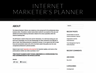 internetmarketersplanner.wordpress.com screenshot