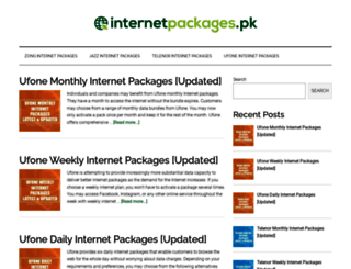 internetpackages.pk screenshot
