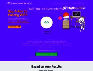 internetspeedtest.co.nz screenshot