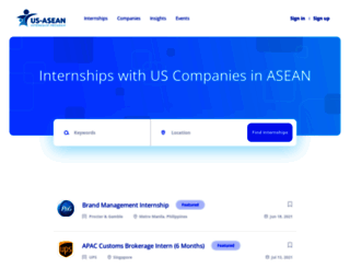 internships.usasean.org screenshot