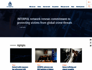 interpol.int screenshot
