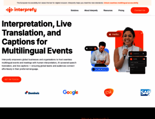 interprefy.com screenshot