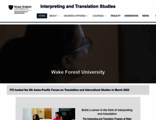 interpretingandtranslation.wfu.edu screenshot