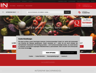 intersparmarkt.at screenshot