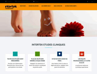 intertek-etudescliniques.com screenshot