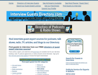 interviewguestsdirectory.com screenshot