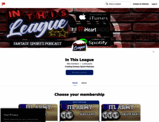 inthisleague.com screenshot