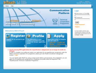 intouch.iaea.org screenshot