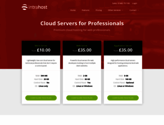 intrahost.co.uk screenshot