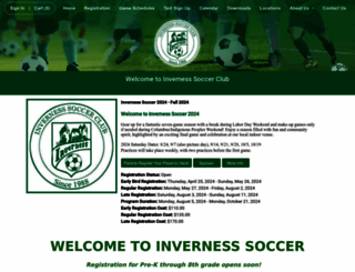 invernesssoccer.com screenshot