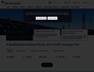 investec.co.za screenshot