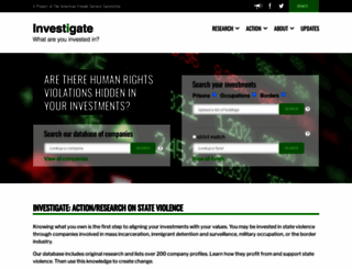 investigate.afsc.org screenshot