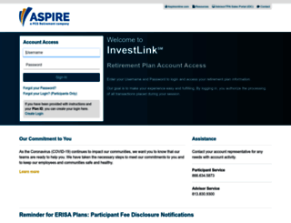 investlink.aspireonline.com screenshot