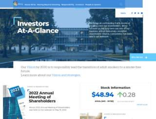 investor.altria.com screenshot