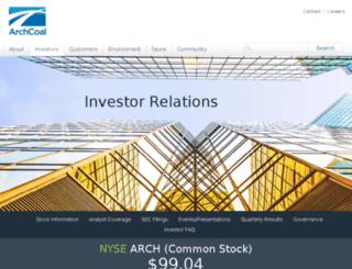investor.archcoal.com screenshot
