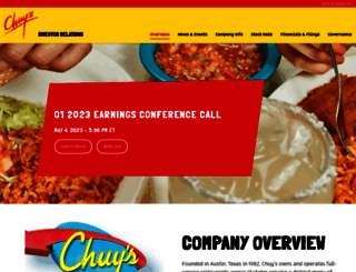 investor.chuys.com screenshot