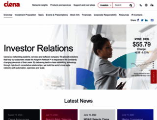 investor.ciena.com screenshot