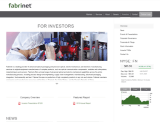 investor.fabrinet.com screenshot