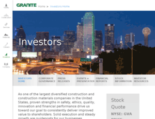 investor.graniteconstruction.com screenshot
