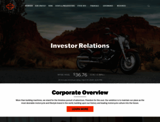 investor.harley-davidson.com screenshot
