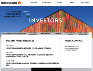 investor.hunterdouglasgroup.com screenshot