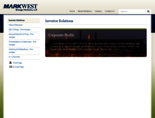 investor.markwest.com screenshot
