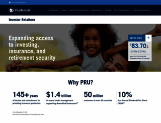 investor.prudential.com screenshot