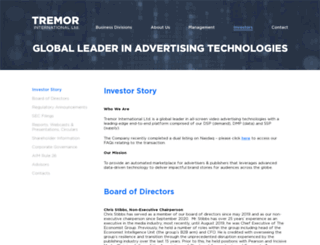 investor.tremorvideo.com screenshot