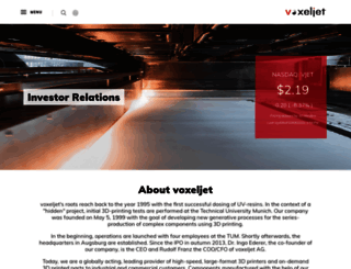 investor.voxeljet.com screenshot