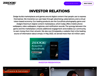 investor.zedge.net screenshot