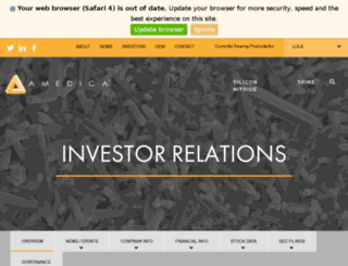 investors.amedica.com screenshot