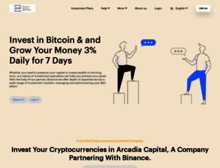 investors.arcadiacapitalpartner.com screenshot