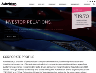 investors.autonation.com screenshot