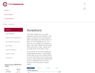 investors.chefswarehouse.com screenshot