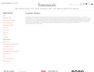 investors.francescas.com screenshot