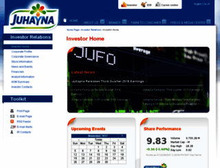 investors.juhayna.com screenshot