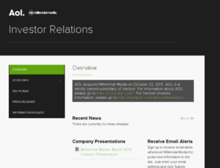 investors.millennialmedia.com screenshot