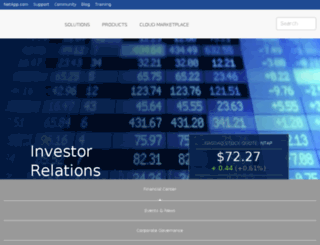 investors.netapp.com screenshot