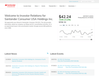 investors.santanderconsumerusa.com screenshot