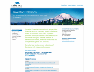 investors.symetra.com screenshot