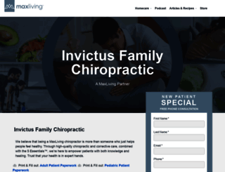 invictusfamilychiropractic.com screenshot