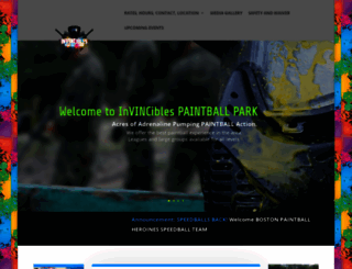 invinciblespaintball.com screenshot