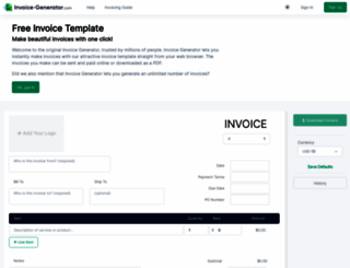 invoice-generator.com screenshot