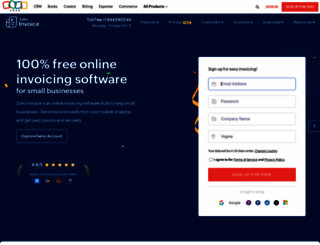 invoice.zoho.com screenshot