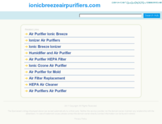 ionicbreezeairpurifiers.com screenshot