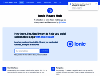 ionicreacthub.com screenshot