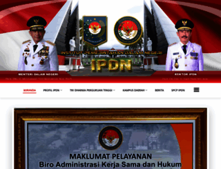 ipdn.ac.id screenshot
