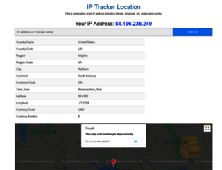 iptrackerlocation.com screenshot