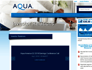 ir.aquaamerica.com screenshot