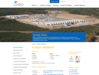 ir.civeo.com screenshot